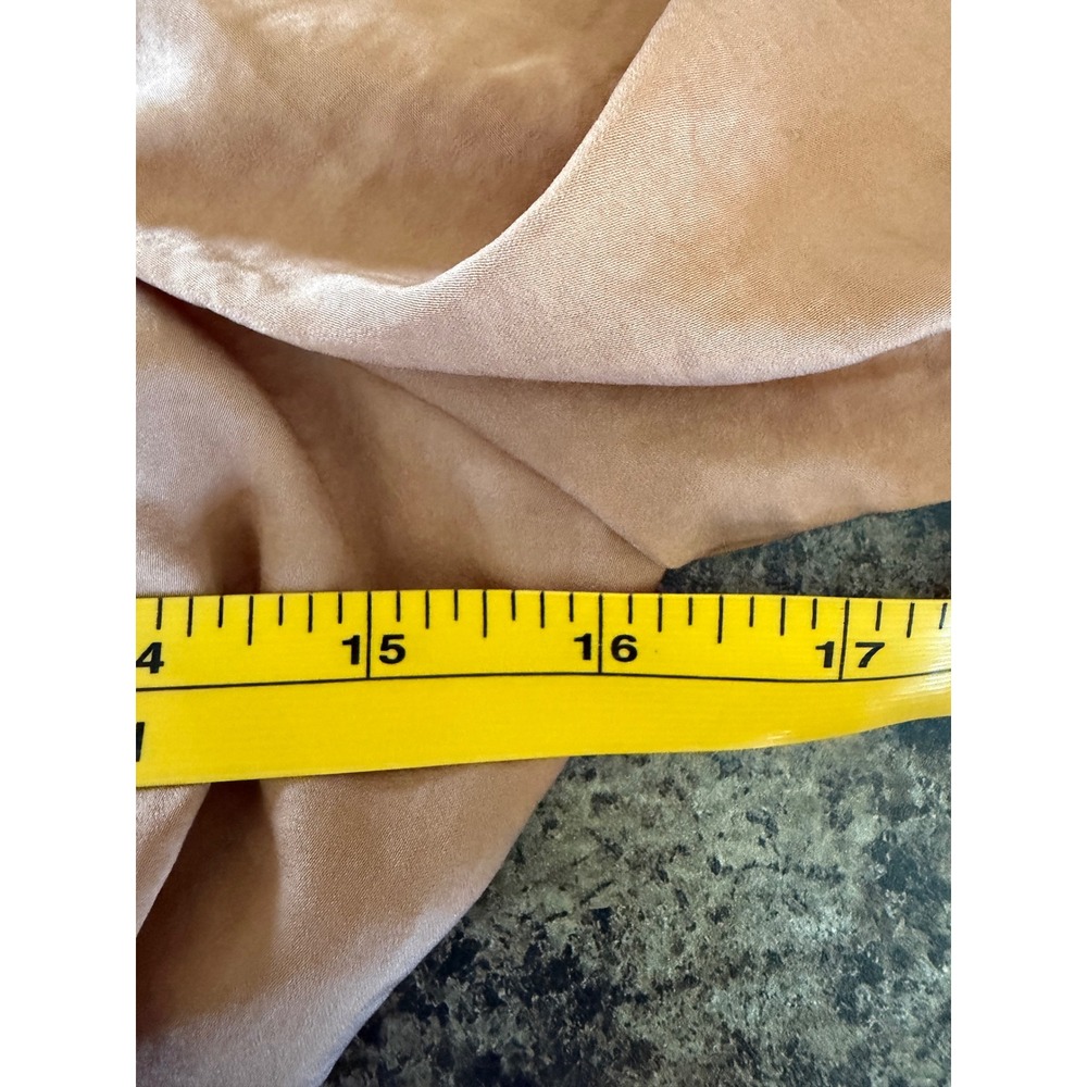 Forever 21 Ruched Wrap Tie Back Crop Top Sz M Terracotta Copper Balloon Sleeve - Picture 6 of 6
